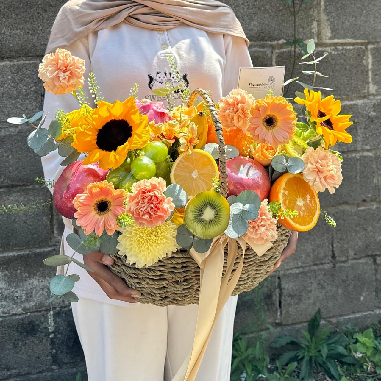 Fruit and Flower Basket Arrangements bouquet